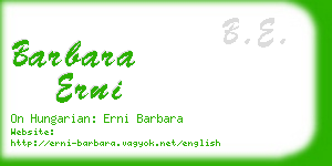barbara erni business card